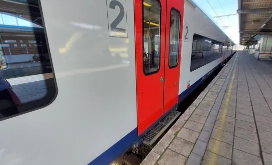 archieffoto van trein in Mechelen