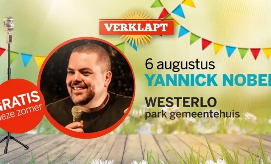 Yannick Noben treedt op voor Verklapt: in het park aan het gemeentehuis van Westerlo