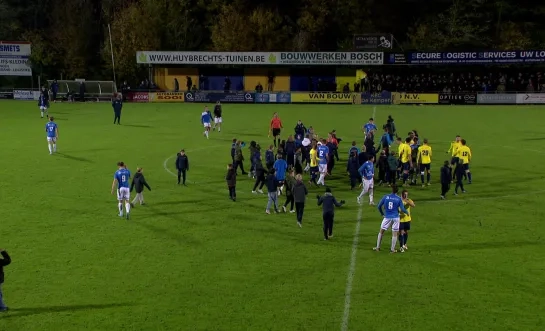 Vreugde bij De Kempen na de winst tegen Turnhout