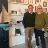 Bert Peeters (Kunststatie) en Manu Wagner kleinzoon van Felix Timmermans tentoonstelling