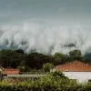 Onweer dreigende lucht