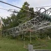 hoogspanningsmast windhoos onweer Leest Mechelen