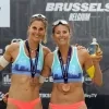 Sarah Cools & Lisa Van den Vonder met hun bronzen medaille Futures tornooi Brussel