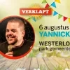 Yannick Noben treedt op voor Verklapt: in het park aan het gemeentehuis van Westerlo