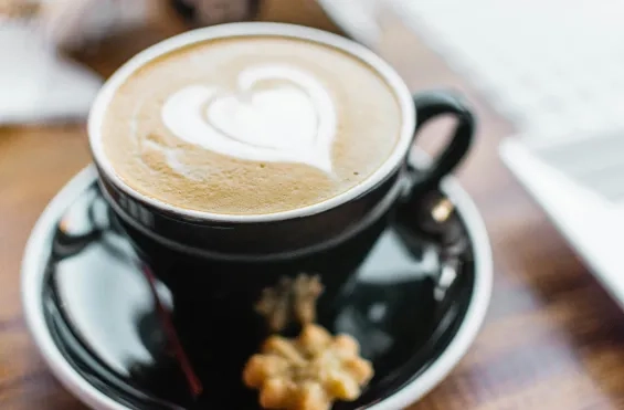 Kop koffie met art