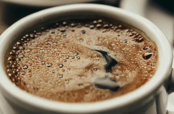 Hete koffie close-up